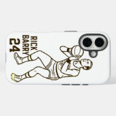 Case-Mate iPhone Rick Barry Basketball Legend Cartoon Coques classi (Verso (horizontal))
