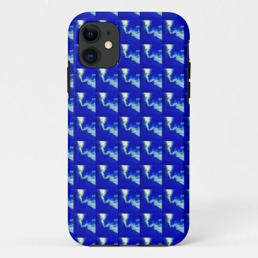 Case-Mate Pour iPhone coque blanc bleu (Dos)