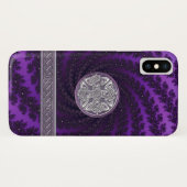 Case-Mate Pour iPhone Coque Céltic Fractal Purple Spiral (Dos (Horizontal))