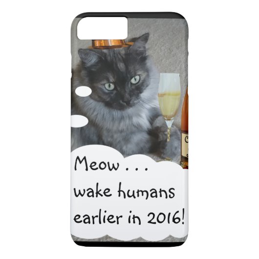 Case-Mate Pour iPhone Coque de résolution du Nouvel An (chat) par RoseWr (Dos)