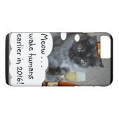 Case-Mate Pour iPhone Coque de résolution du Nouvel An (chat) par RoseWr (Dos (Horizontal))