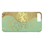 Case-Mate Pour iPhone coque iphone--Seafoam et remous d'or (Dos (Horizontal))