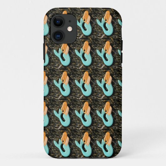 Case-Mate Pour iPhone coque motif de sirène bleu (Dos)