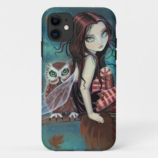 Case-Mate Pour iPhone Cute Gothic Fairy and Owl Imaginaire Art coque iph (Dos)