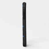 Case-Mate Pour iPhone étoiles bleues sur coque noir (Dos/Gauche)
