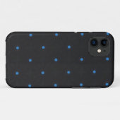 Case-Mate Pour iPhone étoiles bleues sur coque noir (Dos (Horizontal))