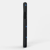 Case-Mate Pour iPhone étoiles bleues sur coque noir (Dos/Droite)