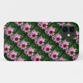 Case-Mate Pour iPhone fleurs d'échinacée rose sur coque vert (Dos (Horizontal))