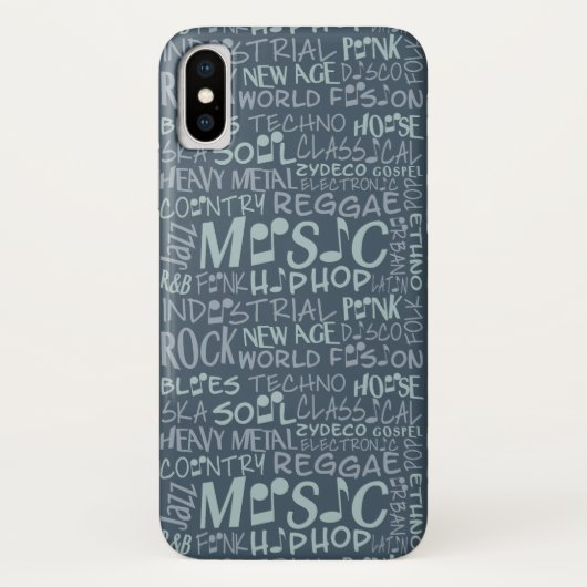 Case-Mate Pour iPhone Genres de musique Word Collage coque (Dos)
