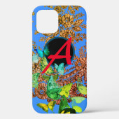 CASE MATE TOUGH CUSTOM INITIAAL BLAUW ANTIEK RUIMT (Achterkant)