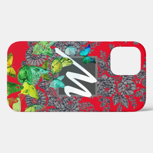 CASE MATE TOUGH CUSTOM INITIAAL RED ANTIEK LACE (Achterkant (horizontaal))