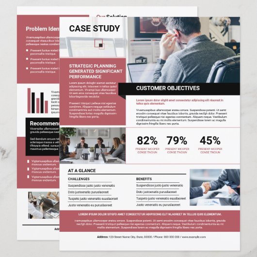 Case Study Flyer Sjabloon (Voorkant / Achterkant)