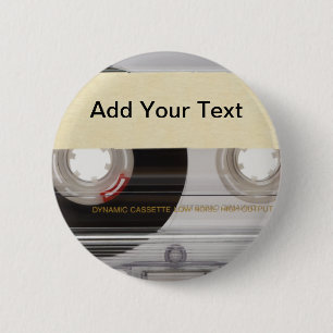 Casette Tape Ronde Button 5,7 Cm