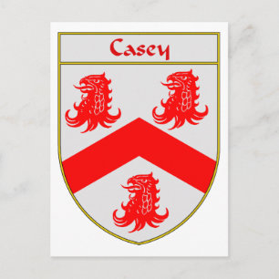 Casey Coat of Arms/Family Crest Briefkaart