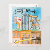 Casey, IL Briefkaart (Voorkant / Achterkant)