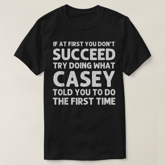 CASEY Name Personalized Birthday Funny Kerstman J T-shirt (Design voorkant)