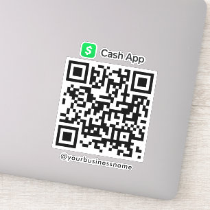 Cash App QR Code Betaling Scan naar Betalen Wit Sticker