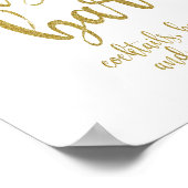 Cash Bar Gold Glitter 8x10 Wedding Sign Poster (Hoek)