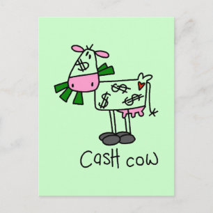 Cash Cow Tshirts en Gifts Briefkaart
