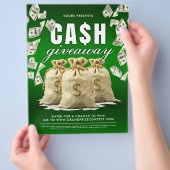 Cash Giveaway Contest Valend Geld Flyer (Hand)