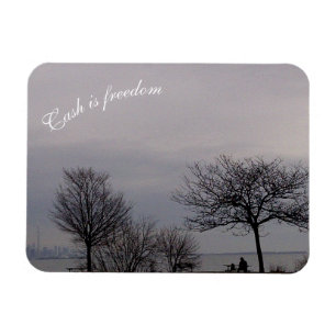 Cash is freedom Flexibele Magneet van RoseWrites