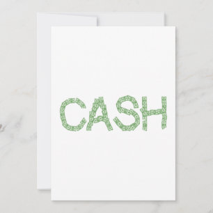 Cash Money Word Groene Financiering Kaart
