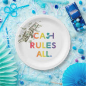 Cash regels alle papieren bordje (Feest)