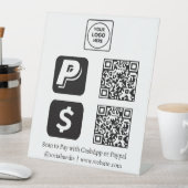 CashApp PayPal QR | Scan-to-Pay Custom Business  Reclamebord Met Voetstuk (Insitu)