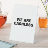 Cashless Betalingsteken, Kleinhandelaar, Boetiek Reclamebord Met Voetstuk (Insitu)