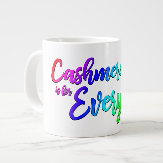 Cashmere est pour tous Jumbo Mug (Devant gauche)