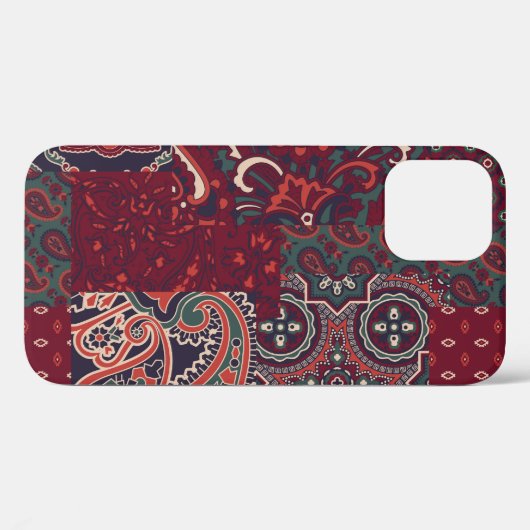 Cashmere Paisley Silk: Abstracte patchwork Case-Mate iPhone Case (Achterkant (horizontaal))