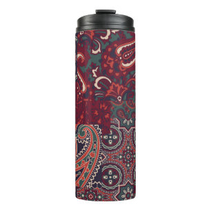 Cashmere Paisley Silk: Abstracte patchwork Thermosbeker