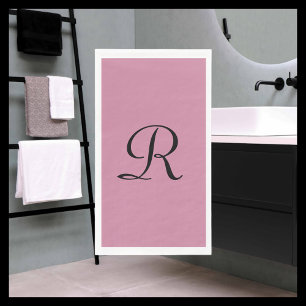 Cashmere Roos Pink Monogrammed Minimalistisch Deeg Servet