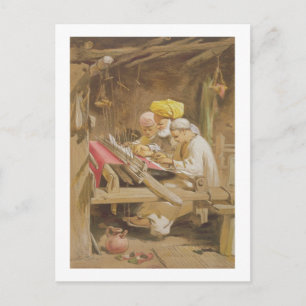 Cashmere Shawls: Weaving, 1863 (chromolitho) Briefkaart