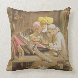 Cashmere Shawls: Weven, 1863 (chromolitho) Kussen