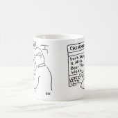 Cashpoint machine geeft advies koffiemok (Center)