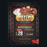 Casino 46e anniversaire Invitation<br><div class="desc">Invitation parfaite pour célébrer un anniversaire de casino</div>