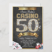 Casino 50e Gold Diamond Invitation Anniversaire (Devant)
