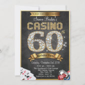 Casino 60e Gold Diamond Invitation Anniversaire (Devant)