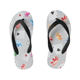 Casino, accessoires spellen patroon 8 kinder teenslippers