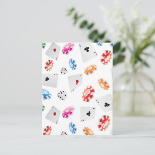 Casino, accessoires voor games briefkaart