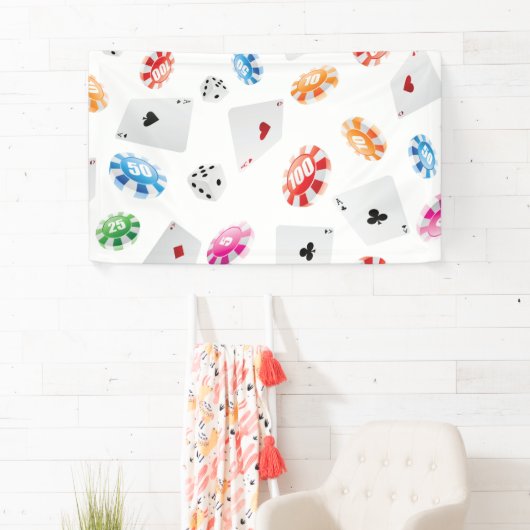 Casino, accessoires voor games spandoek (Insitu)