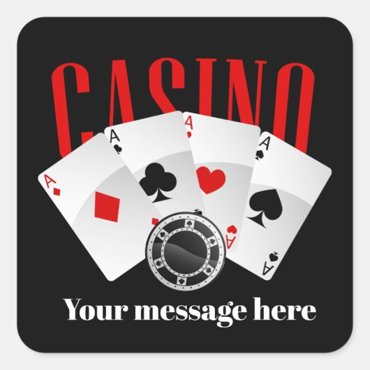 Casino add message party sticker (Voorkant)