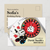 casino adulte jeu anniversaire Carte postale (Devant / Derrière)