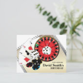 casino adulte jeu anniversaire Carte postale (Debout devant)