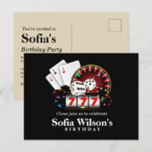 casino adulte jeu anniversaire Carte postale (Devant / Derrière)