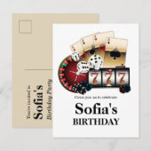 casino adulte jeu anniversaire Carte postale (Devant / Derrière)