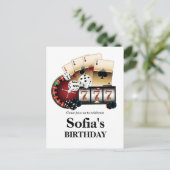 casino adulte jeu anniversaire Carte postale (Debout devant)