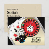 casino adulte jeu anniversaire Carte postale (Devant / Derrière)