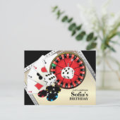casino adulte jeu anniversaire Carte postale (Debout devant)